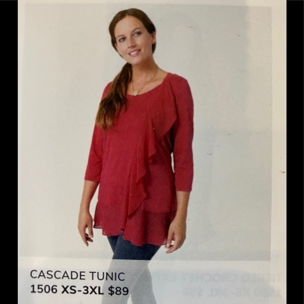 Ruby Ribbon Cascade Tunic - image 3